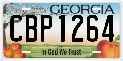 GA license plate CBP1264