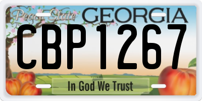 GA license plate CBP1267
