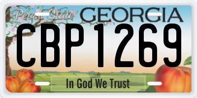 GA license plate CBP1269