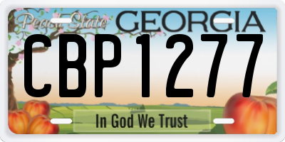 GA license plate CBP1277