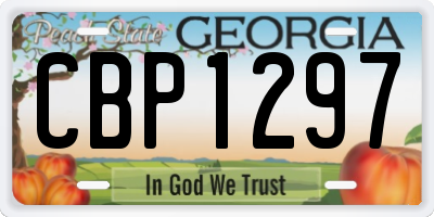 GA license plate CBP1297