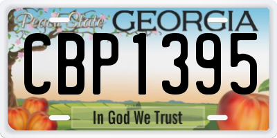 GA license plate CBP1395