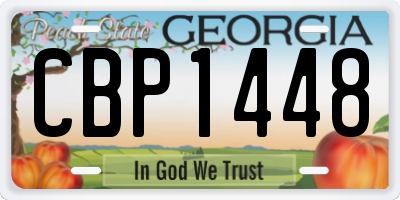 GA license plate CBP1448
