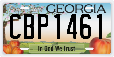 GA license plate CBP1461