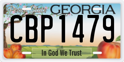 GA license plate CBP1479