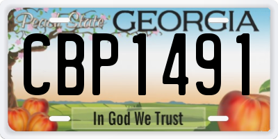 GA license plate CBP1491