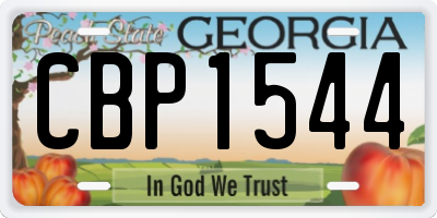GA license plate CBP1544