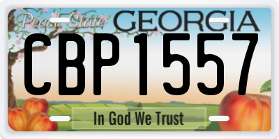 GA license plate CBP1557