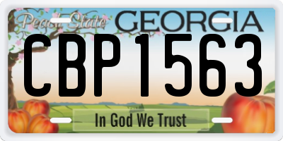 GA license plate CBP1563