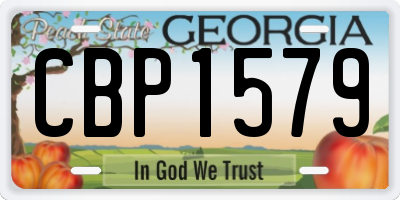 GA license plate CBP1579