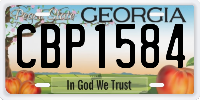 GA license plate CBP1584