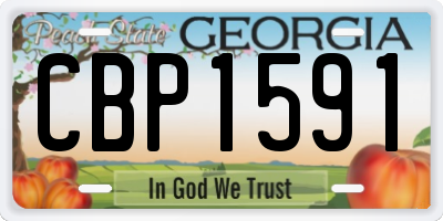 GA license plate CBP1591