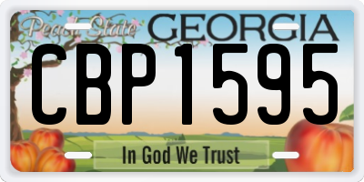 GA license plate CBP1595