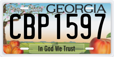 GA license plate CBP1597