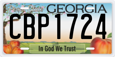 GA license plate CBP1724