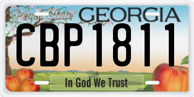 GA license plate CBP1811