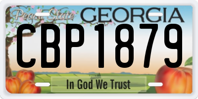 GA license plate CBP1879
