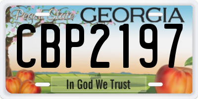 GA license plate CBP2197