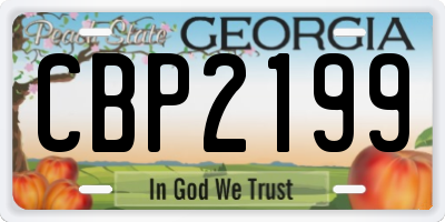 GA license plate CBP2199