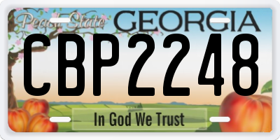 GA license plate CBP2248
