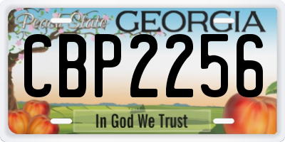 GA license plate CBP2256