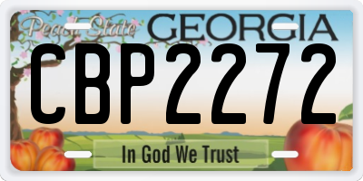 GA license plate CBP2272