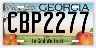 GA license plate CBP2277