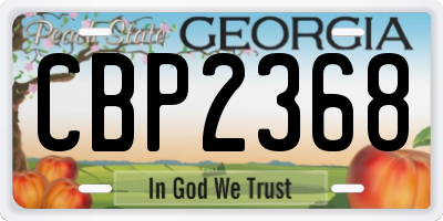 GA license plate CBP2368