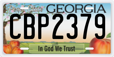 GA license plate CBP2379