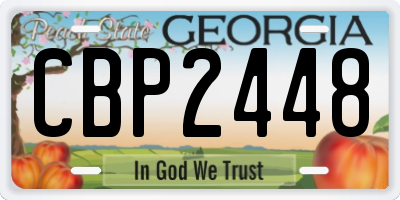 GA license plate CBP2448