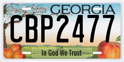 GA license plate CBP2477