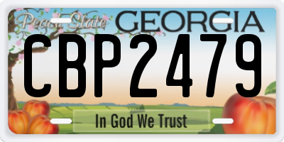 GA license plate CBP2479