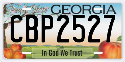 GA license plate CBP2527
