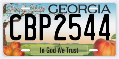 GA license plate CBP2544