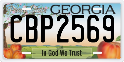 GA license plate CBP2569