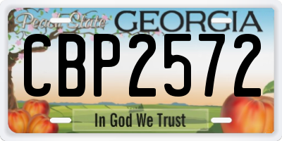 GA license plate CBP2572