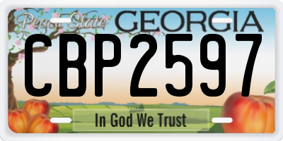 GA license plate CBP2597