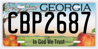 GA license plate CBP2687