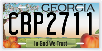 GA license plate CBP2711