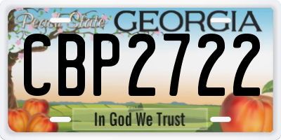 GA license plate CBP2722