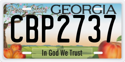 GA license plate CBP2737
