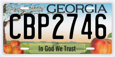 GA license plate CBP2746
