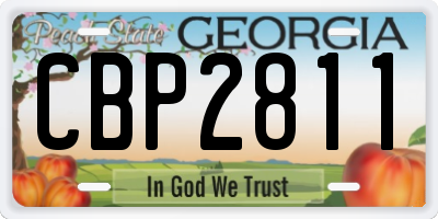 GA license plate CBP2811