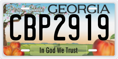 GA license plate CBP2919