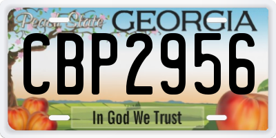 GA license plate CBP2956