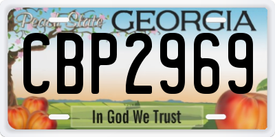 GA license plate CBP2969