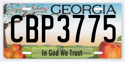 GA license plate CBP3775