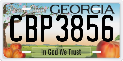 GA license plate CBP3856