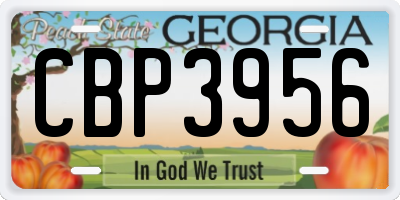 GA license plate CBP3956