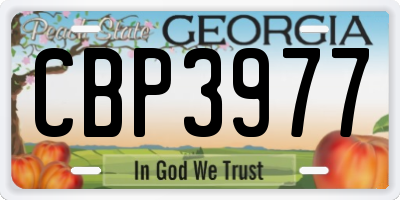 GA license plate CBP3977